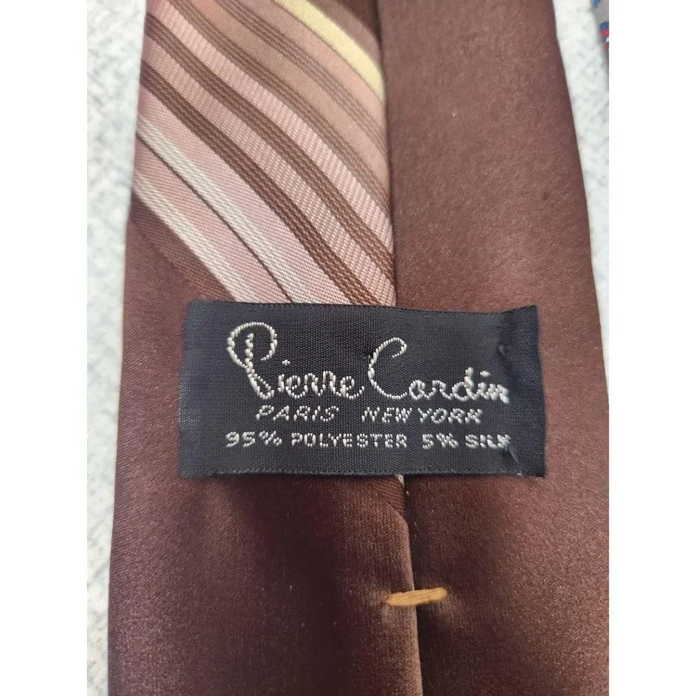Pierre Cardin & Della Croce Ties Silk & Polyester Striped & Geometric Vintage